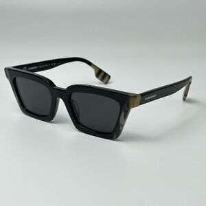 NEW BURBERRY BE4392U Briar 405587 Black/Vintage Check Dark Grey Sunglasses
